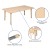 Flash Furniture YU-YCX-0013-2-RECT-TBL-NAT-E-GG 24"W x 48"L Rectangular Natural Plastic Height Adjustable Activity Table with 6 Chairs addl-4