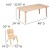 Flash Furniture YU-YCX-0013-2-RECT-TBL-NAT-E-GG 24"W x 48"L Rectangular Natural Plastic Height Adjustable Activity Table with 6 Chairs addl-5