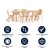 Flash Furniture YU-YCX-0013-2-RECT-TBL-NAT-E-GG 24"W x 48"L Rectangular Natural Plastic Height Adjustable Activity Table with 6 Chairs addl-9
