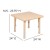 Flash Furniture YU-YCX-002-2-SQR-TBL-NAT-GG 24" Square Natural Plastic Height Adjustable Activity Table addl-4