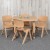 Flash Furniture YU-YCX-0023-2-SQR-TBL-NAT-E-GG 24" Square Natural Plastic Height Adjustable Activity Table with 4 Chairs addl-1
