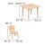 Flash Furniture YU-YCX-0023-2-SQR-TBL-NAT-E-GG 24" Square Natural Plastic Height Adjustable Activity Table with 4 Chairs addl-5