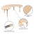 Flash Furniture YU-YCX-004-2-MOON-TBL-NAT-GG 35"W x 65"L Half-Moon Natural Plastic Height Adjustable Activity Table addl-3