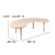 Flash Furniture YU-YCX-004-2-MOON-TBL-NAT-GG 35"W x 65"L Half-Moon Natural Plastic Height Adjustable Activity Table addl-4