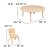Flash Furniture YU-YCX-0053-2-ROUND-TBL-NAT-R-GG 45" Round Natural Plastic Height Adjustable Activity Table with 2 Chairs addl-5