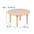 Flash Furniture YU-YCX-007-2-ROUND-TBL-NAT-GG 33" Round Natural Plastic Height Adjustable Activity Table addl-4