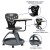 Flash Furniture YU-YCX-019-BK-GG Black Mobile Desk Chair with Rotating Tablet and Under Seat Storage addl-3