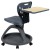 Flash Furniture YU-YCX-019-DG-GG Dark Gray Mobile Desk Chair with Rotating Tablet and Under Seat Storage addl-11
