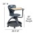 Flash Furniture YU-YCX-019-DG-GG Dark Gray Mobile Desk Chair with Rotating Tablet and Under Seat Storage addl-4