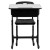 Flash Furniture YU-YCX-046-09010-GG Adjustable Height Student Desk and Chair with Black Pedestal Frame addl-9