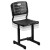 Flash Furniture YU-YCX-09010-GG Adjustable Height Black Student Chair with Black Pedestal Frame addl-10