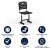 Flash Furniture YU-YCX-09010-GG Adjustable Height Black Student Chair with Black Pedestal Frame addl-12