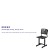 Flash Furniture YU-YCX-09010-GG Adjustable Height Black Student Chair with Black Pedestal Frame addl-3