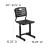 Flash Furniture YU-YCX-09010-GG Adjustable Height Black Student Chair with Black Pedestal Frame addl-4