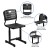 Flash Furniture YU-YCX-09010-GG Adjustable Height Black Student Chair with Black Pedestal Frame addl-6