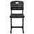 Flash Furniture YU-YCX-09010-GG Adjustable Height Black Student Chair with Black Pedestal Frame addl-8