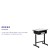 Flash Furniture YU-YCY-046-GG Gray Student Desk with Adjustable Height Black Pedestal Frame addl-3
