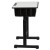 Flash Furniture YU-YCY-046-GG Gray Student Desk with Adjustable Height Black Pedestal Frame addl-7