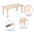 Flash Furniture YU-YCY-060-0036-RECT-TBL-NAT-GG 23.625"W x 47.25"L Rectangular Natural Plastic Height Adjustable Activity Table with 6 Chairs addl-4