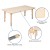 Flash Furniture YU-YCY-060-0036-RECT-TBL-NAT-GG 23.625"W x 47.25"L Rectangle Natural Plastic Height Adjustable Activity Table with 6 Chairs addl-4