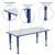 Flash Furniture YU-YCY-060-RECT-TBL-BLUE-GG 23.625