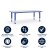 Flash Furniture YU-YCY-060-RECT-TBL-BLUE-GG 23.625