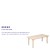 Flash Furniture YU-YCY-060-RECT-TBL-NAT-GG 23.625"W x 47.25"L Rectangular Natural Plastic Height Adjustable Activity Table addl-3
