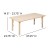 Flash Furniture YU-YCY-060-RECT-TBL-NAT-GG 23.625"W x 47.25"L Rectangular Natural Plastic Height Adjustable Activity Table addl-5