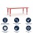 Flash Furniture YU-YCY-060-RECT-TBL-RED-GG 23.625