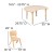 Flash Furniture YU-YCY-093-0032-CIR-TBL-NAT-GG 25.125"W x 35.5"L Crescent Natural Plastic Height Adjustable Activity Table Set with 2 Chairs addl-5