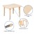 Flash Furniture YU-YCY-098-0032-RECT-TBL-NAT-GG 21.875"W x 26.625"L Rectangular Natural Plastic Height Adjustable Activity Table with 2 Chairs addl-4