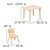 Flash Furniture YU-YCY-098-0032-RECT-TBL-NAT-GG 21.875"W x 26.625"L Rectangular Natural Plastic Height Adjustable Activity Table with 2 Chairs addl-5
