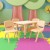 Flash Furniture YU-YCY-098-0034-RECT-TBL-NAT-GG 21.875"W x 26.625"L Rectangle Natural Plastic Height Adjustable Activity Table with 4 Chairs addl-1
