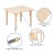 Flash Furniture YU-YCY-098-0034-RECT-TBL-NAT-GG 21.875"W x 26.625"L Rectangle Natural Plastic Height Adjustable Activity Table with 4 Chairs addl-4