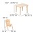 Flash Furniture YU-YCY-098-0034-RECT-TBL-NAT-GG 21.875"W x 26.625"L Rectangle Natural Plastic Height Adjustable Activity Table with 4 Chairs addl-5