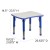 Flash Furniture YU-YCY-098-RECT-TBL-BLUE-GG 21.875