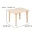Flash Furniture YU-YCY-098-RECT-TBL-NAT-GG 21.875"W x 26.625"L Rectangular Natural Plastic Height Adjustable Activity Table addl-4