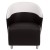 Flash Furniture ZB-7-GG Black LeatherSoft Curved Barrel Back Lounge Chair with Melrose White Detailing addl-4