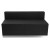 Flash Furniture ZB-803-610-SET-BK-GG Hercules Alon Series Black LeatherSoft Reception Configuration, 5 Pieces addl-5