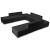 Flash Furniture ZB-803-660-SET-BK-GG Hercules Alon Series Black LeatherSoft Reception Configuration, 7 Pieces addl-5
