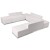 Flash Furniture ZB-803-660-SET-WH-GG Hercules Alon Series White LeatherSoft Reception Configuration, 7 Pieces addl-5