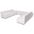 Flash Furniture ZB-803-710-SET-WH-GG Hercules Alon Series White LeatherSoft Reception Configuration, 8 Pieces addl-6