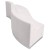 Flash Furniture ZB-803-830-SET-WH-GG Hercules Alon Series White LeatherSoft Reception Configuration, 3 Pieces addl-3