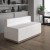 Flash Furniture ZB-803-LS-WH-GG White LeatherSoft Loveseat with Brushed Stainless Steel Base addl-1