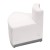 Flash Furniture ZB-803-OUTSEAT-WH-GG White LeatherSoft Convex Chair with Brushed Stainless Steel Base addl-3