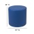 Flash Furniture ZB-FT-045R-18-BLUE-GG Blue Soft Seating Flexible Circle for Classrooms, 18" Seat Height  addl-5