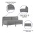 Flash Furniture ZB-IMAG-MIDCH-2-GY-GG Hercules Imagination Series 2 Piece Gray LeatherSoft Reception Bench addl-3