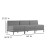 Flash Furniture ZB-IMAG-MIDCH-3-GY-GG Hercules Imagination Series 3 Piece Gray LeatherSoft Reception Bench addl-4