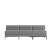 Flash Furniture ZB-IMAG-MIDCH-3-GY-GG Hercules Imagination Series 3 Piece Gray LeatherSoft Reception Bench addl-7