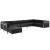 Flash Furniture ZB-IMAG-U-SECT-SET4-GG Hercules Imagination Series Black LeatherSoft U-Shape Sectional Configuration, 7 Pieces addl-1